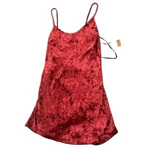 H&M Velvet Dress in Ruby Red NWT